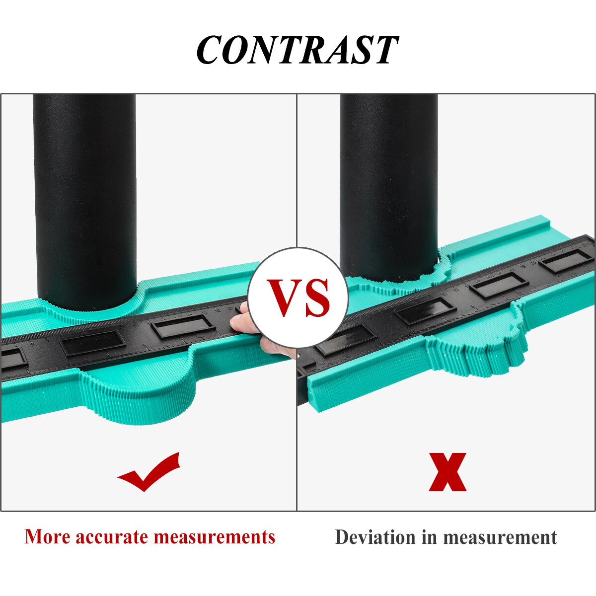 Contour Gauge Plastic Profiel Kopie Contour Meters Standaard Hout Markering Tool Betegelen Laminaat Tegels Gereedschap Profiel Meetinstrumenten