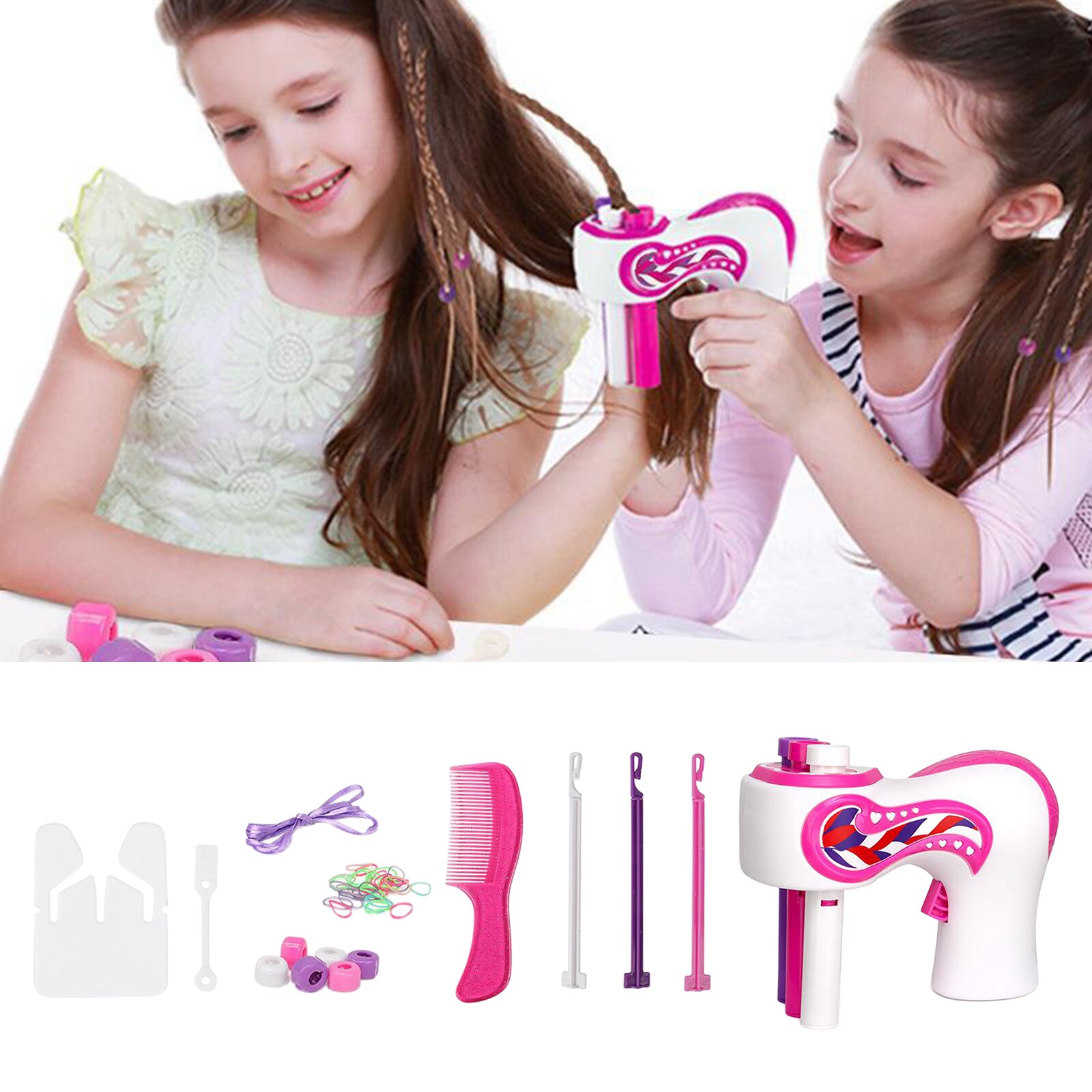 DIY Automatic Hair Braider Electric Braider Styling Tool Home DIY Hair Styling Kit Hair Braider Machine Tool Roller Twist Braid