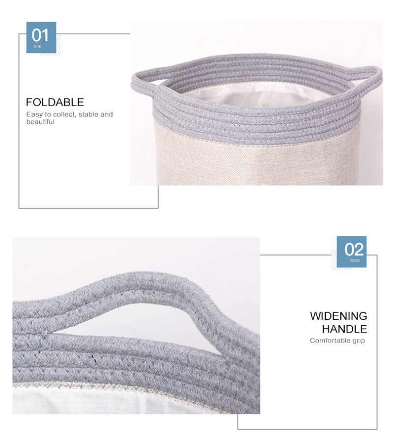 Imitation Cotton And Linen Storage Storage Box Foldable Storage Basket Housekeeping Container Organizers