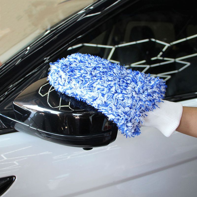 Bil blød rengøringshandske ultra blød bilvask let at tørre auto detalje mitt  l9bc