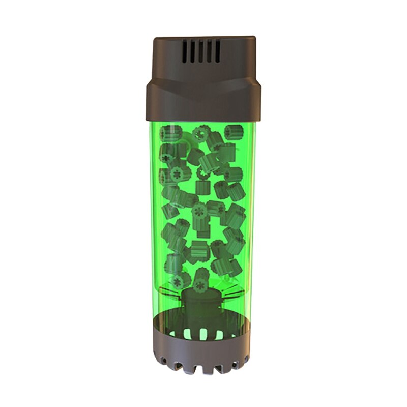Aquarium Aquarium fluidisé lit mobile filtre bulle Bio média filtre avec pierre à Air et filtre éponge: L