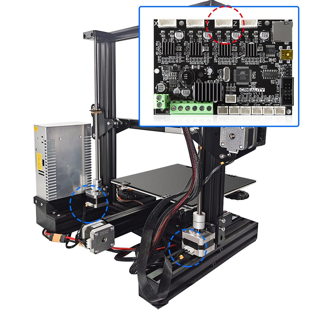 Dual z-axis lead screw upgrade kit for ender 3d printers; dual z-axis  t8 lead screw module kits for creativity cr -10/10s