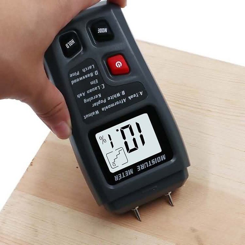 Ledet digitalt display træ hygrometer 0 ~ 99%  fugtighedstester hygrometer papfugtighedstester