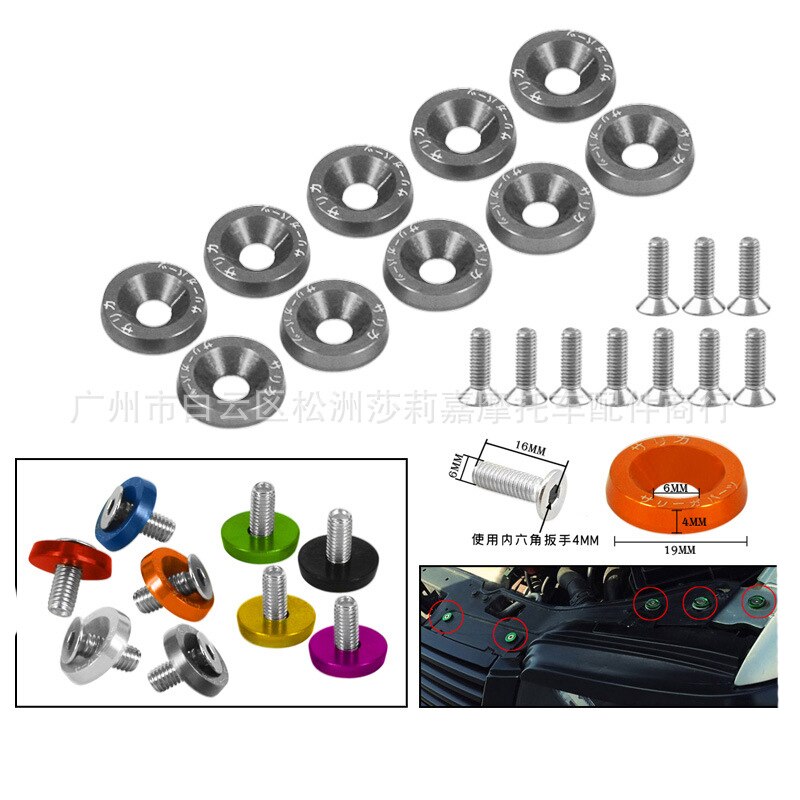 Moto tuercas 6MM moto tornillos para kawasaki honda suzuki benelli vespa yamaha harley softail tornillo accesorios de la motocicleta