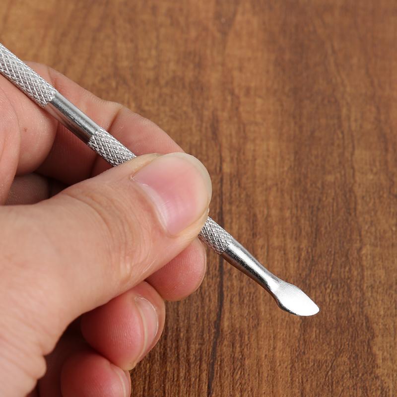 1pc nagelriem nagel duwer lepel verwijderaar roestvrij staal manicure verwijderaar duwer trimmer dode huid verwijderaar nagel kunst verzorgingstool