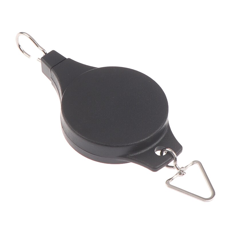 Zwarte intrekbare tuinkatrolmand, ophanghaak, plantenbakhaak, plantenbakhouder van kunststof, bloempot voor huishoudelijk gebruik