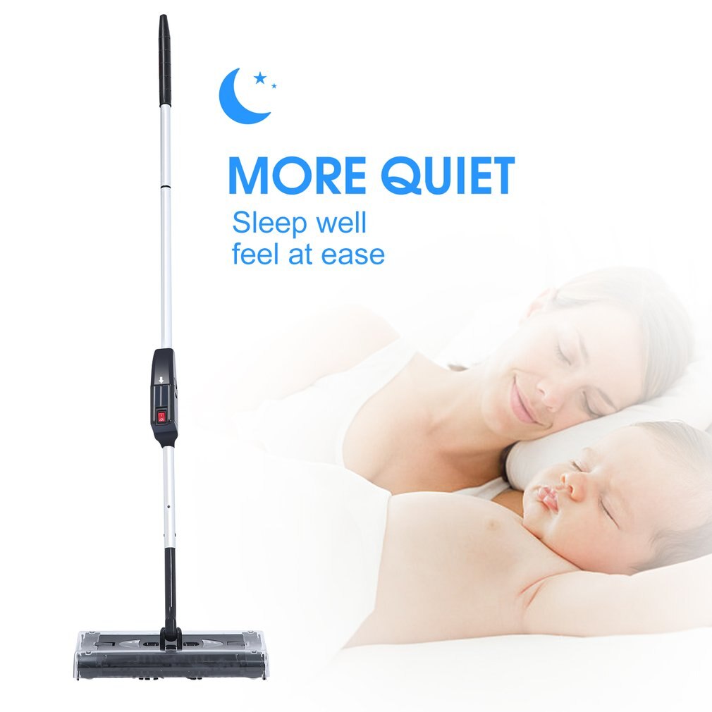 Multifunctional Electric House Swivel Cordless Cleaner Automatic Home Cleaning Machine Black Easy Operate