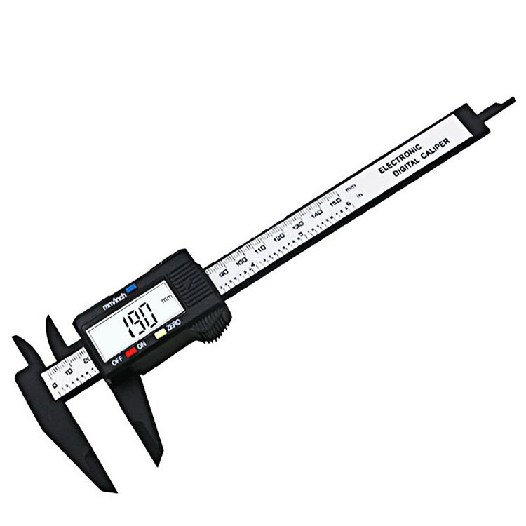 INGBONT 6Inch 0-150MM LCD Ruler Digital Vernier Caliper High Precision Electronic Micrometer Metalworking Measuring Gauging Tool: Black