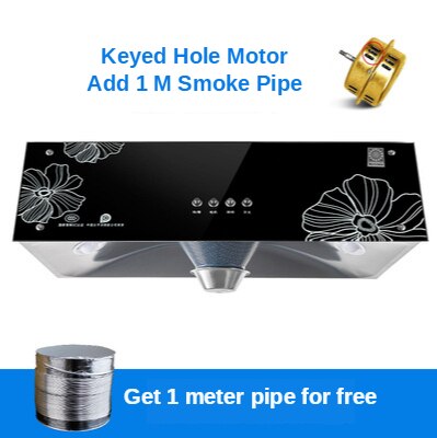 Smart Household Top-suction Chinese Range Hood Shallow Cover 150-200W Large Suction Deep Cavity Smoke Extraction Range Hood: Button models / CN