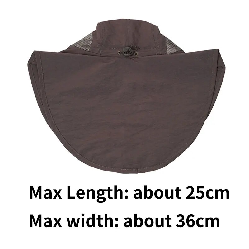 Chapeau de soleil Protection solaire Protection UV chapeau en maille respirante élargie pliable pour hommes et femmes pêche Camping randonnée chapeau de plage