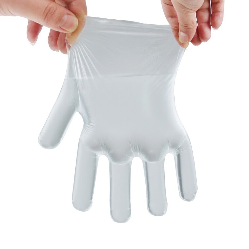 100 stuks wegwerphandschoenen voor voedselbereiding, plastic, voedselveilige, transparante handschoenen voor het koken, hanteren van voedsel en barbecueën, yu-h