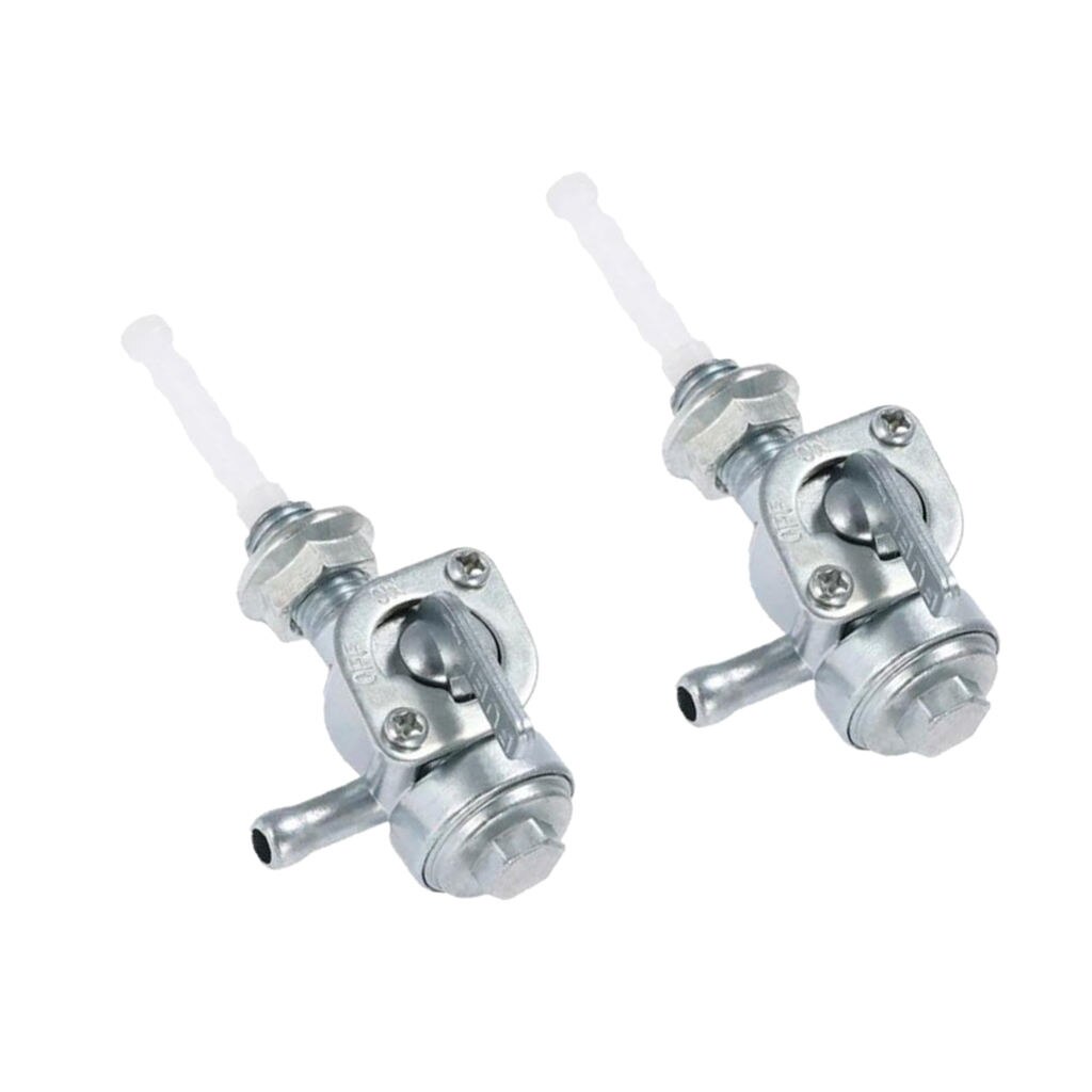 2Pieces On/Off Fuel Shut Off Valve Tap Switch M10x1.25 Gas Fuel Tank Switch