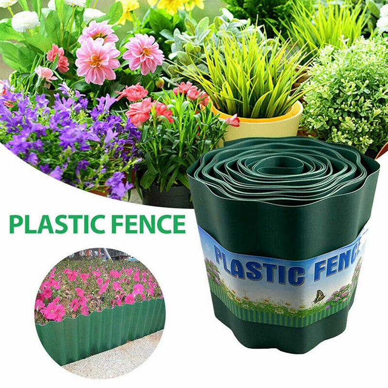 10/12/15/20CM Lawn Border Fence Garden Grass Edge Border Fence Wall Roll @LS