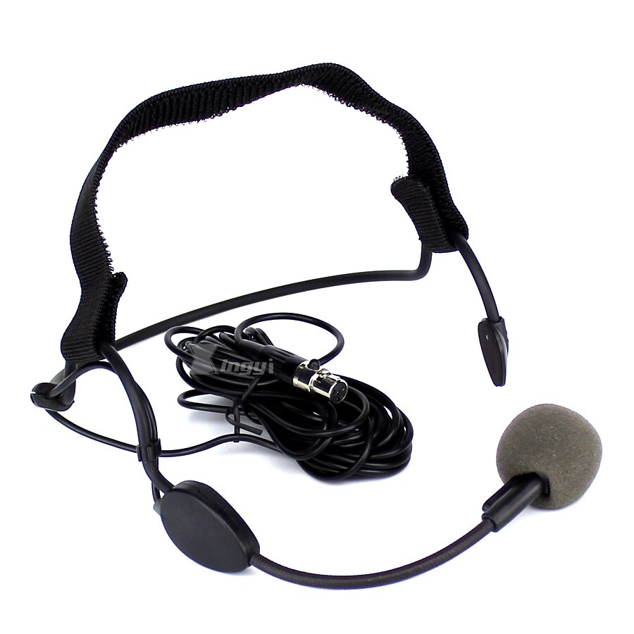 Mini XLR 4 Pin TA4F Earset Headworn Headset Microphone Dynamic Mic For SHURE WH20TQG Wireless Bodypack Transmitter