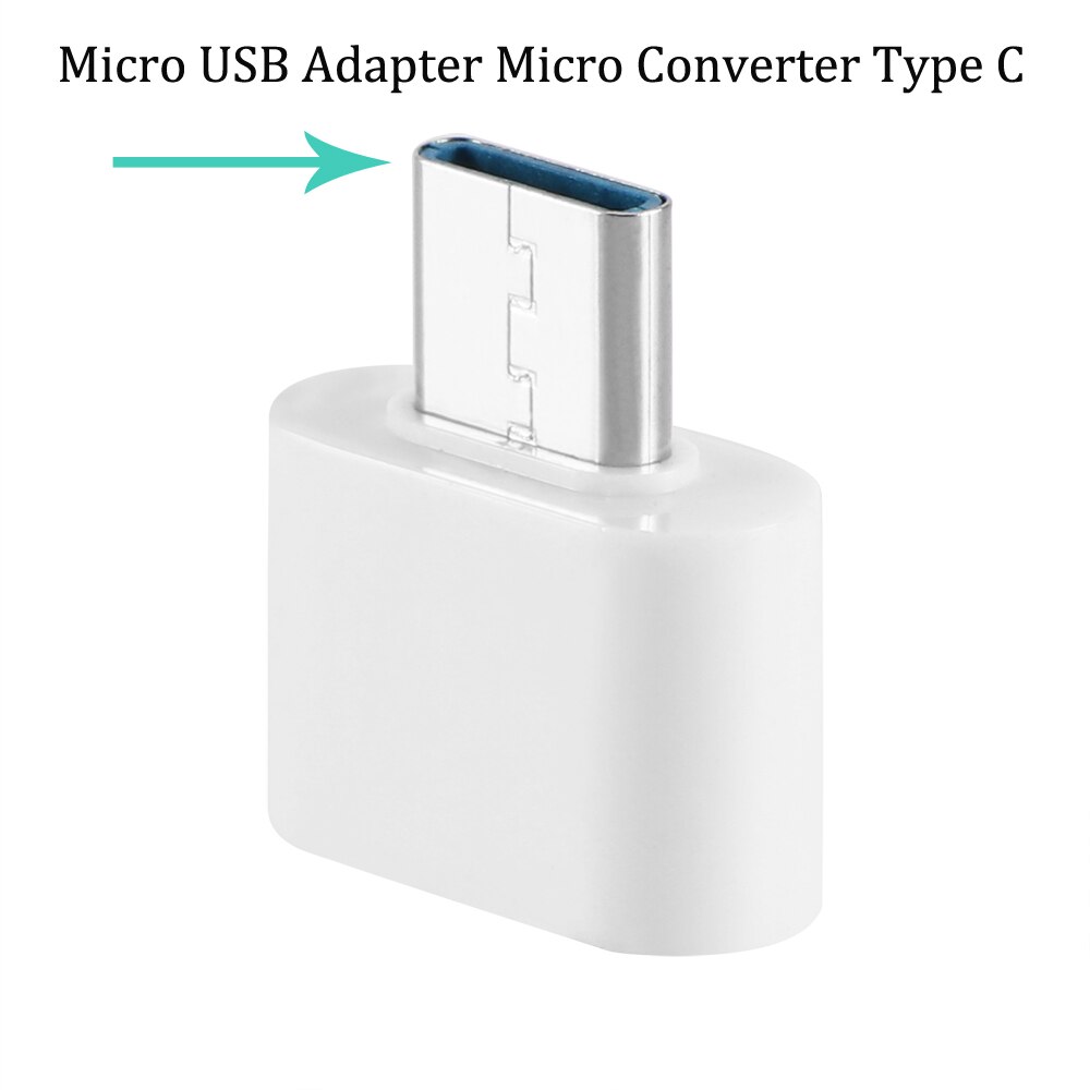 Mini Otg Kabel Usb Otg Adapter Micro Vrouwelijke Converter Type C Adapter Micro Usb Naar Usb Converter Voor Tablet pc Android: Type-c white