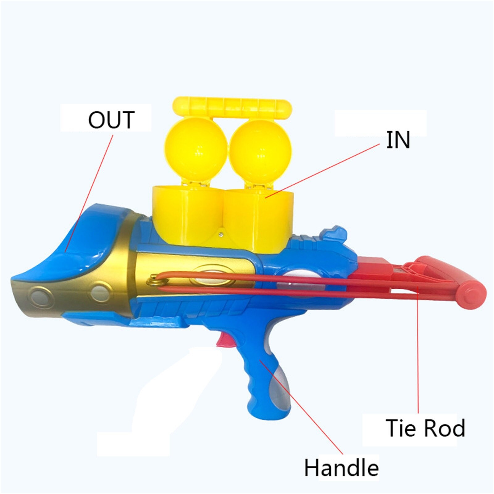 Snowball Shoot Launcher Round Snowball Maker Mold With Handle Perfect For Kids Funny Party Play Snowman Tool