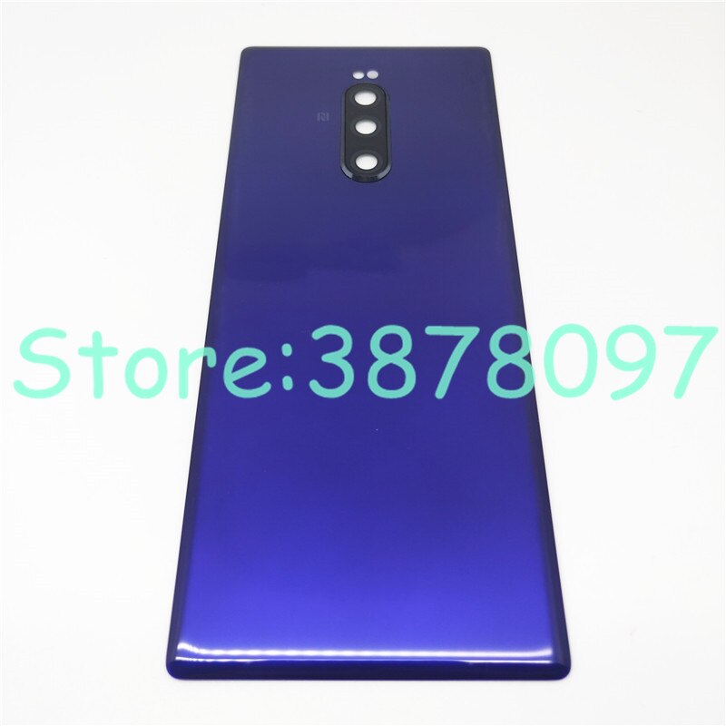 Original 6.5" For Sony Xperia 1 XZ4 J8110 J8170 J9110 Glass Back Battery Cover Rear Door back case Housing Case Repair Parts: Blue With camera