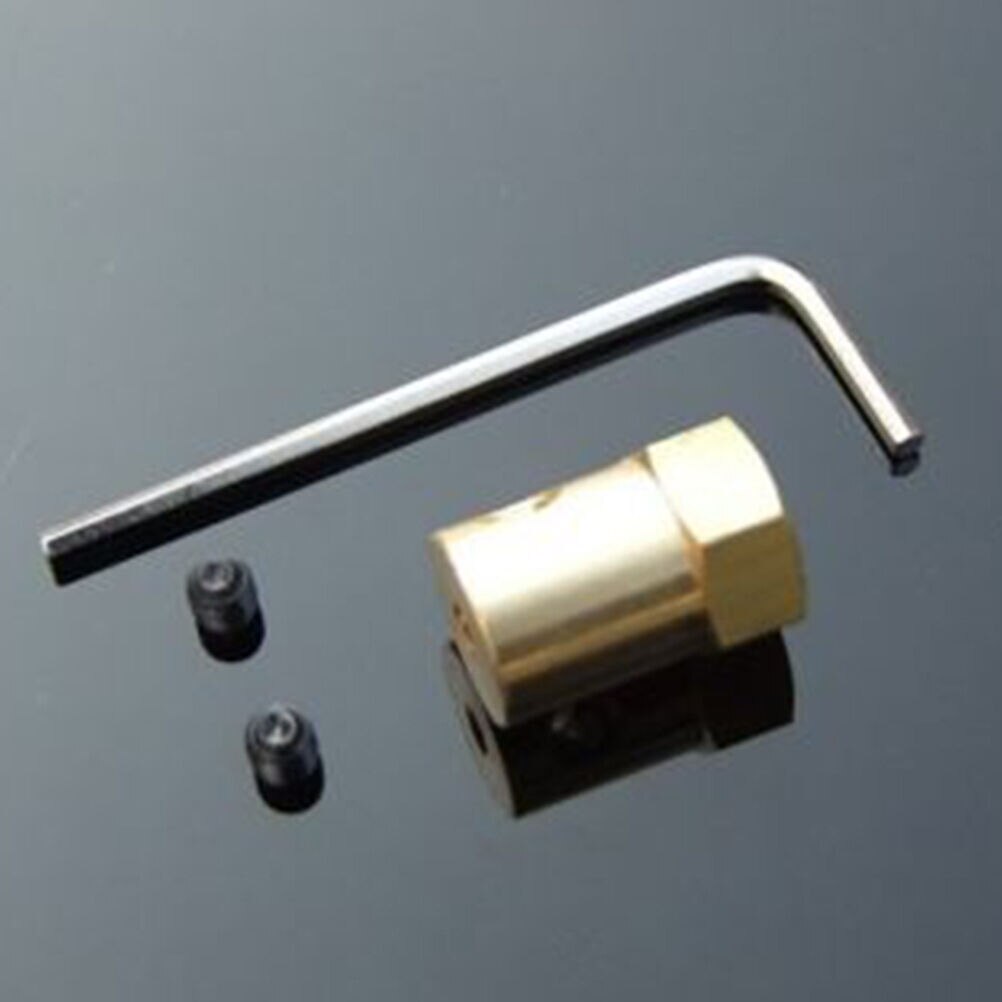 Conector hexagonal de 3mm/4mm/5mm/6mm/7mm/8mm, acoplador de Motor Flexible de eje de latón con llave de tornillo