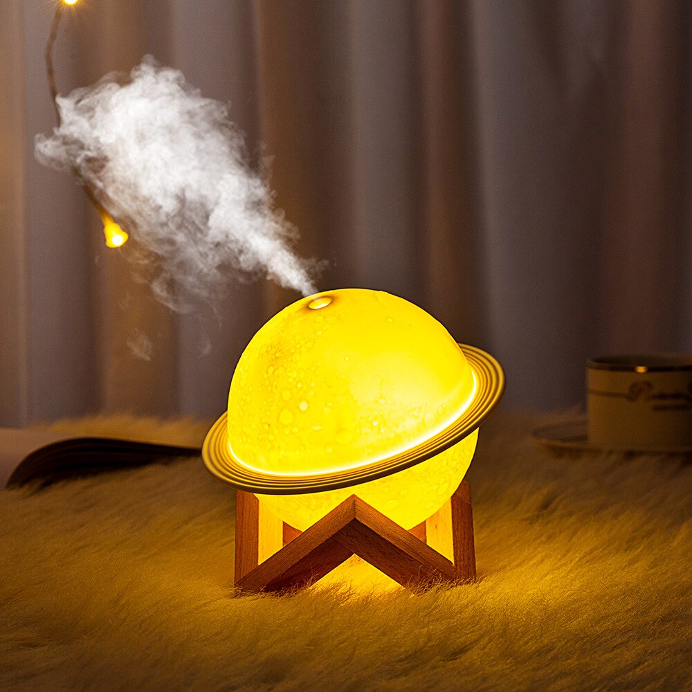 Lampe de Projection ciel étoilé pour enfants, diffuseur d'huile essentielle et d'arôme, brume ultrasonique, humidificateur, USB, pour enfants: Moon USB-type
