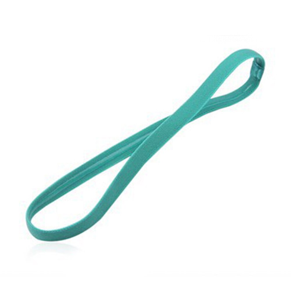 1 pz fasce per le donne calcio Yoga fasce per capelli puri antiscivolo gomma elastica sottile sport fascia uomo accessori per capelli copricapo: green