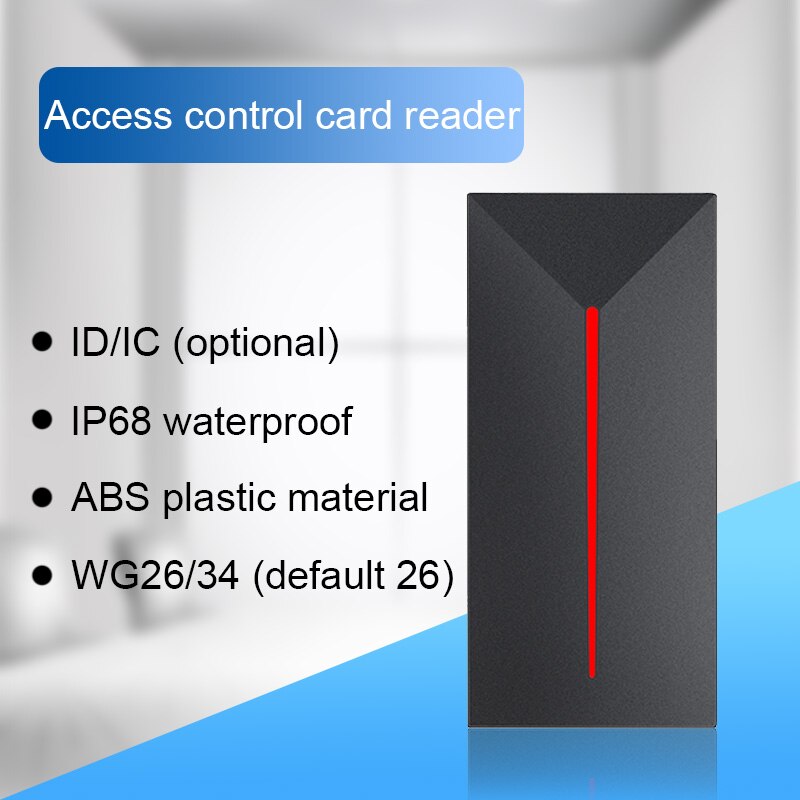 RFID Reader 125KHZ/13.56MHZ Long Range Access Control Card Reader Proximity Card Wiegand 26/34 IP68 Waterproof Small IC Reader