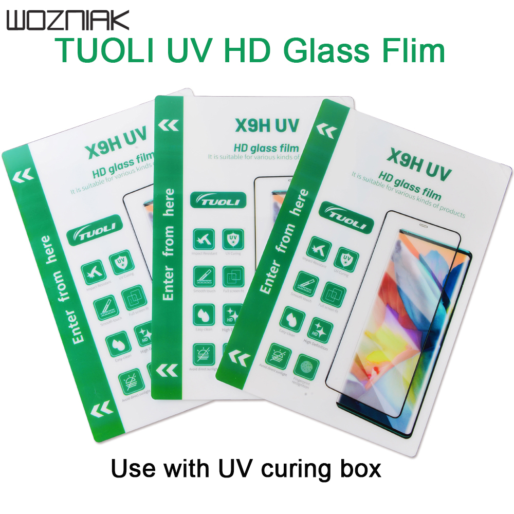 TUOLI HD UV light curing film explosion-proof flexible glass film curved surface full screen optical curing UV film cutter