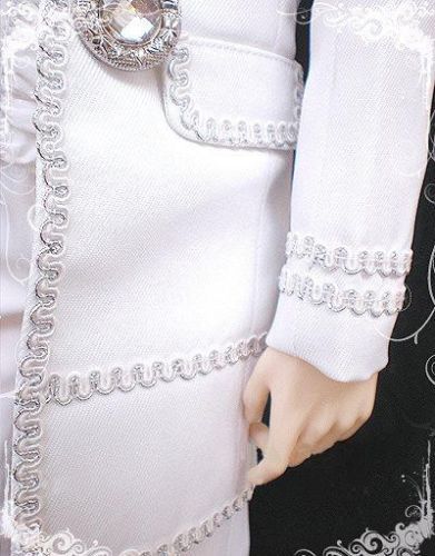 [Wamami 510 # Príncipe blanco traje/traje para 1/4 MSD 1/3 SD DZ DZ70 SD17 70cm BJD chico Dollfie