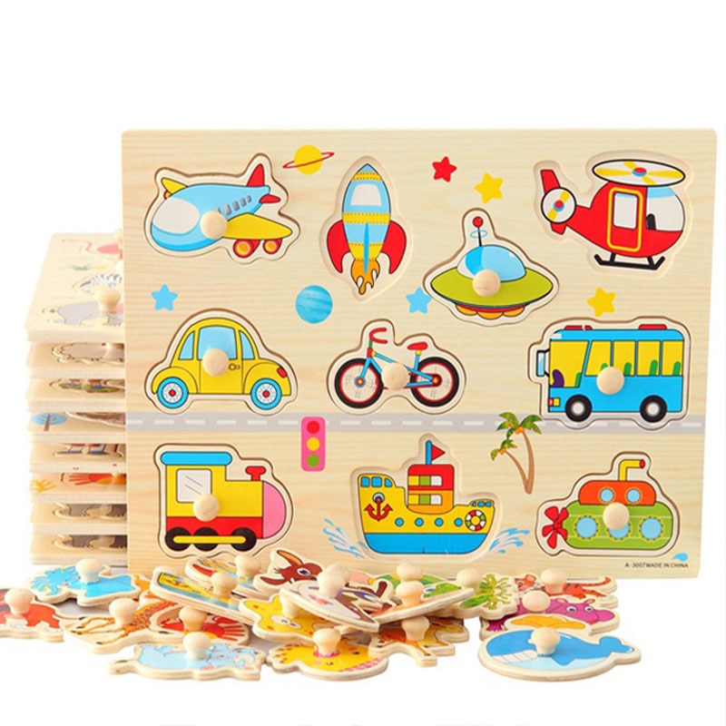 3D Houten puzzel voor peuter kinderen kid hand greep houten puzzel nummers alfabet-puzzel developmental educatief speelgoed