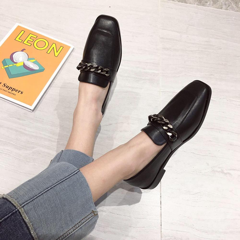 Dam flats skor loafers 3 färger slip on flats skor balett bekväma dam skor spring loafers metall skor