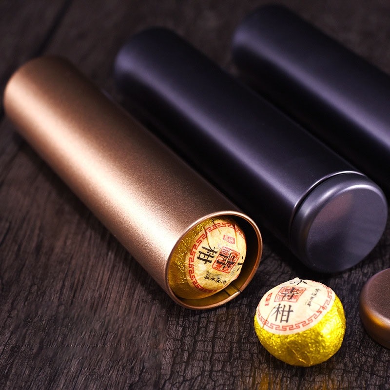 Kleine Mini Thee Caddy Draagbare Verzegelde Blik Kan Verpakking Geschenkdoos Thee Koffie Chocolade Verzegelde Container