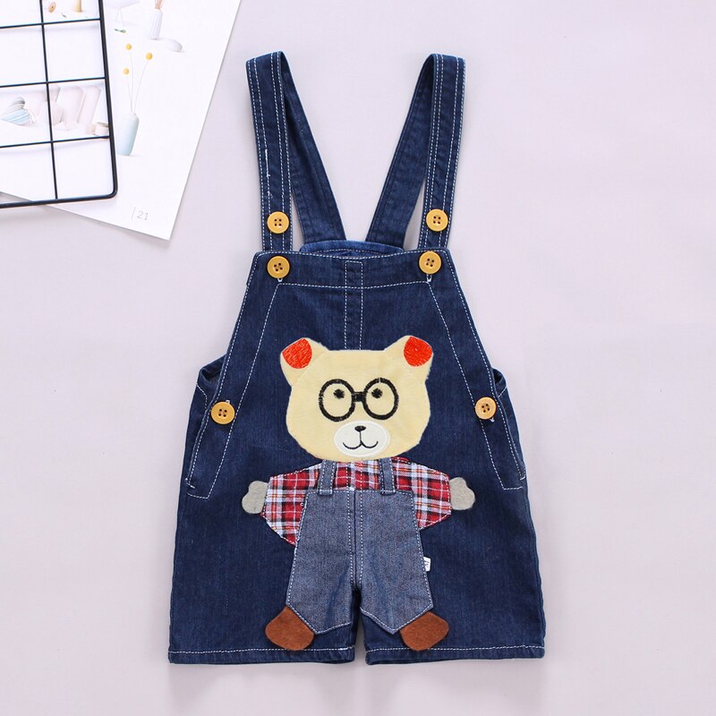DIIMUU enfants bébé garçons enfant Denim bas nourrissons dessin animé impression pantalon vêtements enfants été salopette vêtements