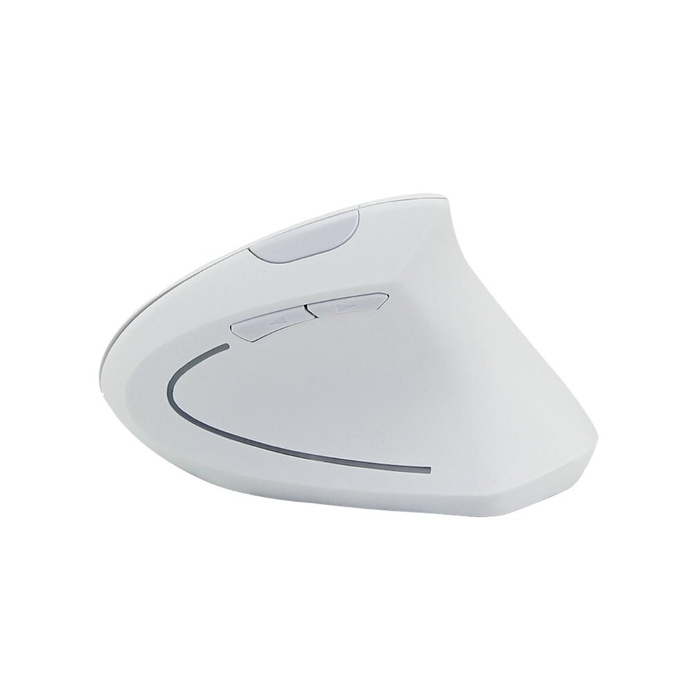 Ergonomic Vertical 3D Mouse Notebook Pc Usb Mouse Cordless Power-Saving Computer Laptop Mouse Wireless: white