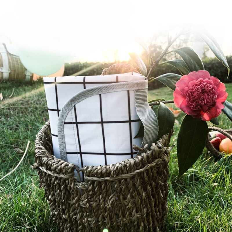 Camping Mat Waterproof Beach Blanket Outdoor Portable Picnic Ground Mat Mattress Outdoor Camping Picnic Mat Blanket Lawn Games: white grid