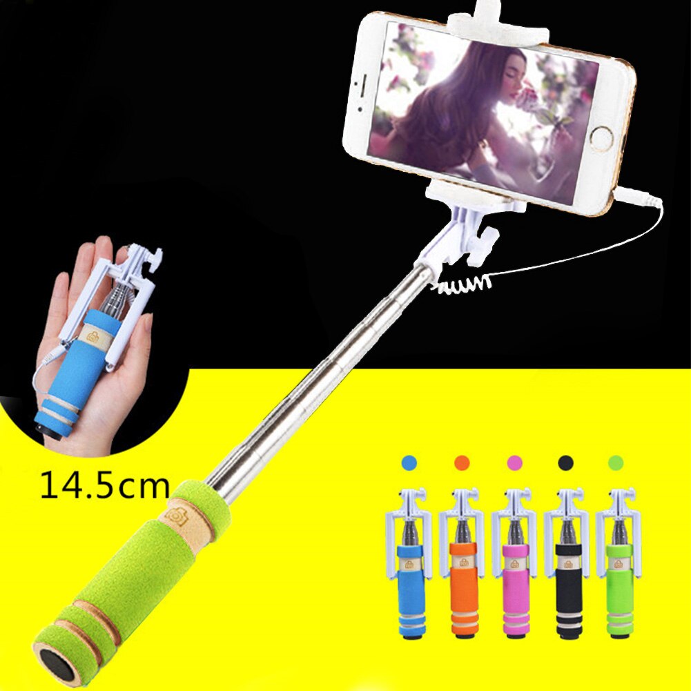 Palo Selfie Universal con cable para Android 7 6 5 teléfono Xiaomi, soporte para trípode