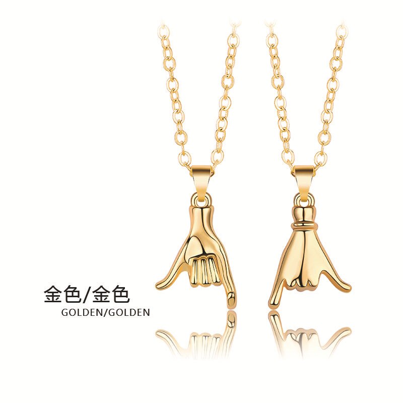 Charm Paar Ketting Voor Lover Pinky Swear Promise Hanger Collier Trouwdag Sieraden: NC21Y0593-1