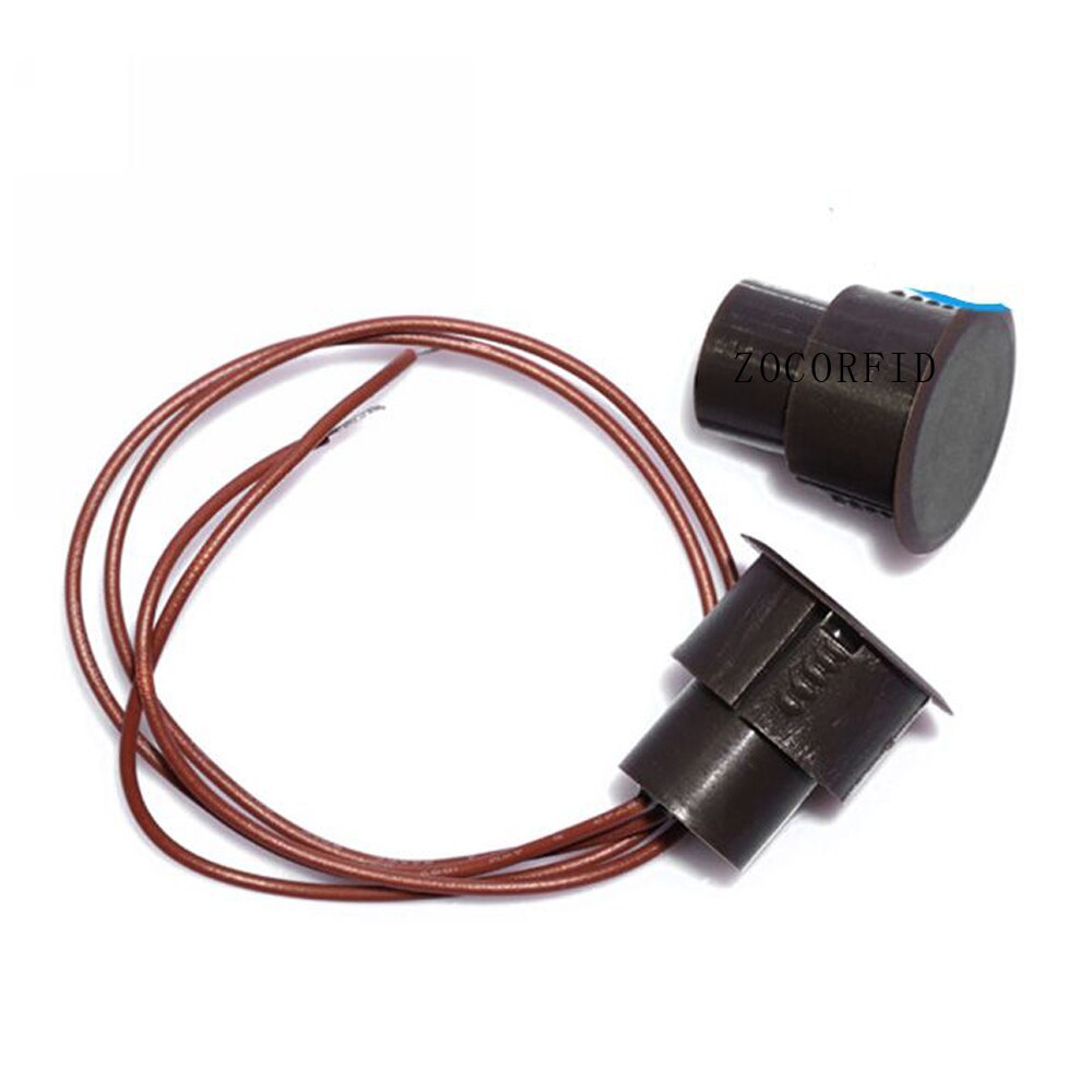 Window sensor Alarm Mini Home Magnetic Door Window Entry Warning Alarm Switch Door Contact Magnet NC security door: Brown NC type