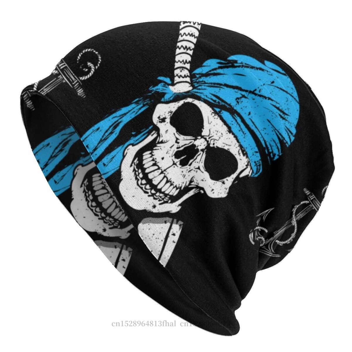 Skullies – bonnets tête de mort de pirate, chapeau fin, graphique, automne, printemps, Bonnet pour homme et femme, casquette de Ski Hip Hop: Default Title