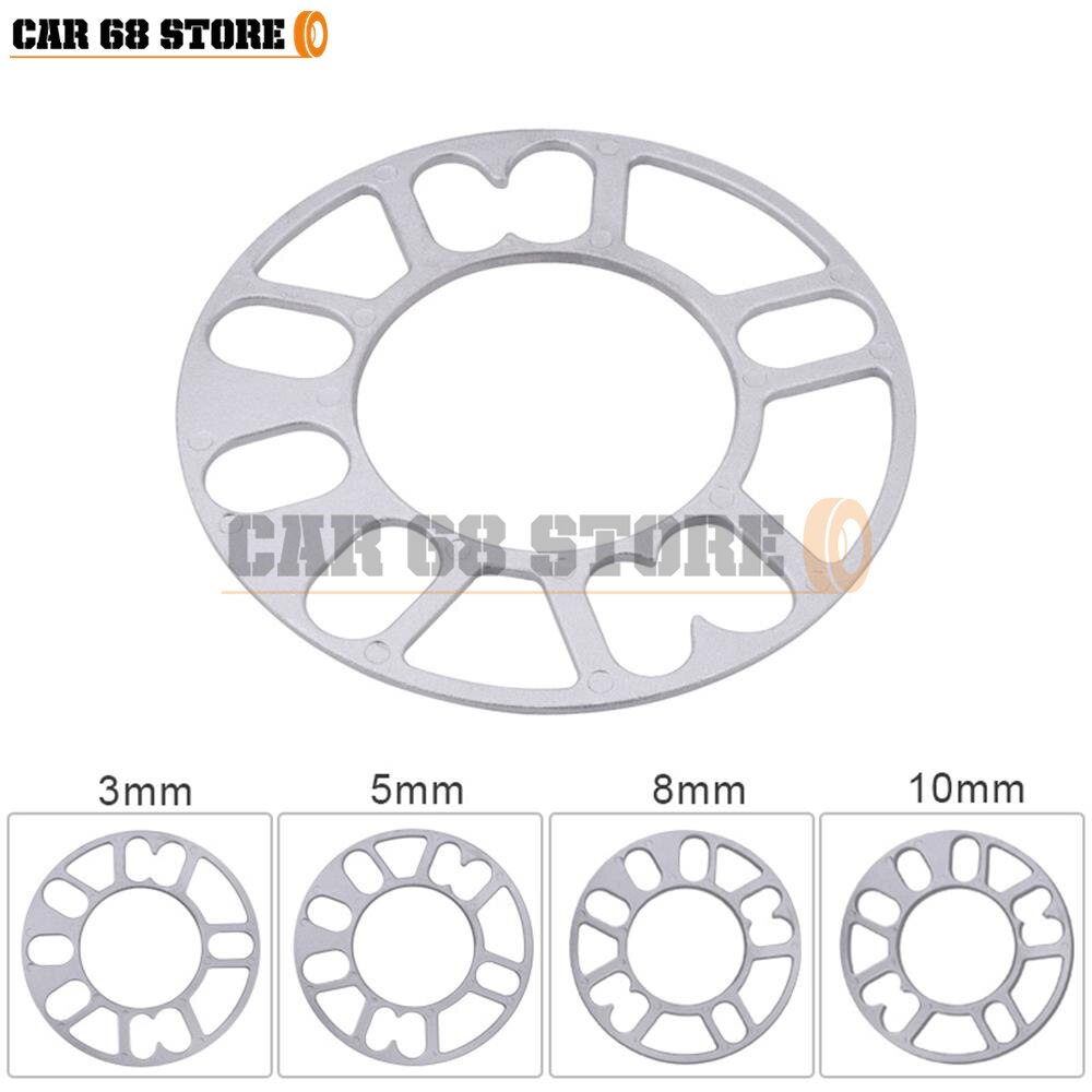 3mm 5mm 8mm 10mm Universal Aluminum Fit 4&amp;5 Lug Car Wheel Spacer Shims Plate 4x100 4x114.3 5x100 5x108 5x114.3 5x120