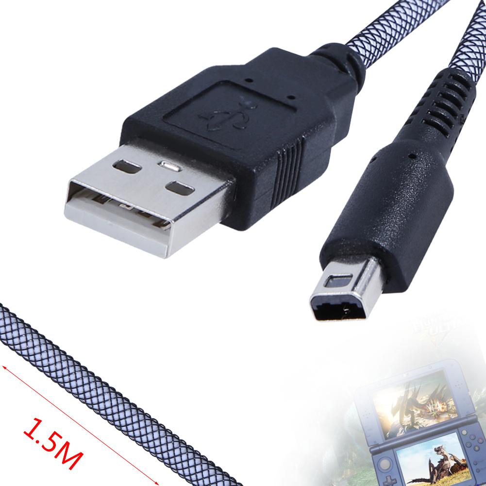 Cables de carga de sincronización de datos de juego de 1,5 m Cable de alimentación USB para Nintendo 3DS DSi NDSI, accesorio de batería de litio para juegos