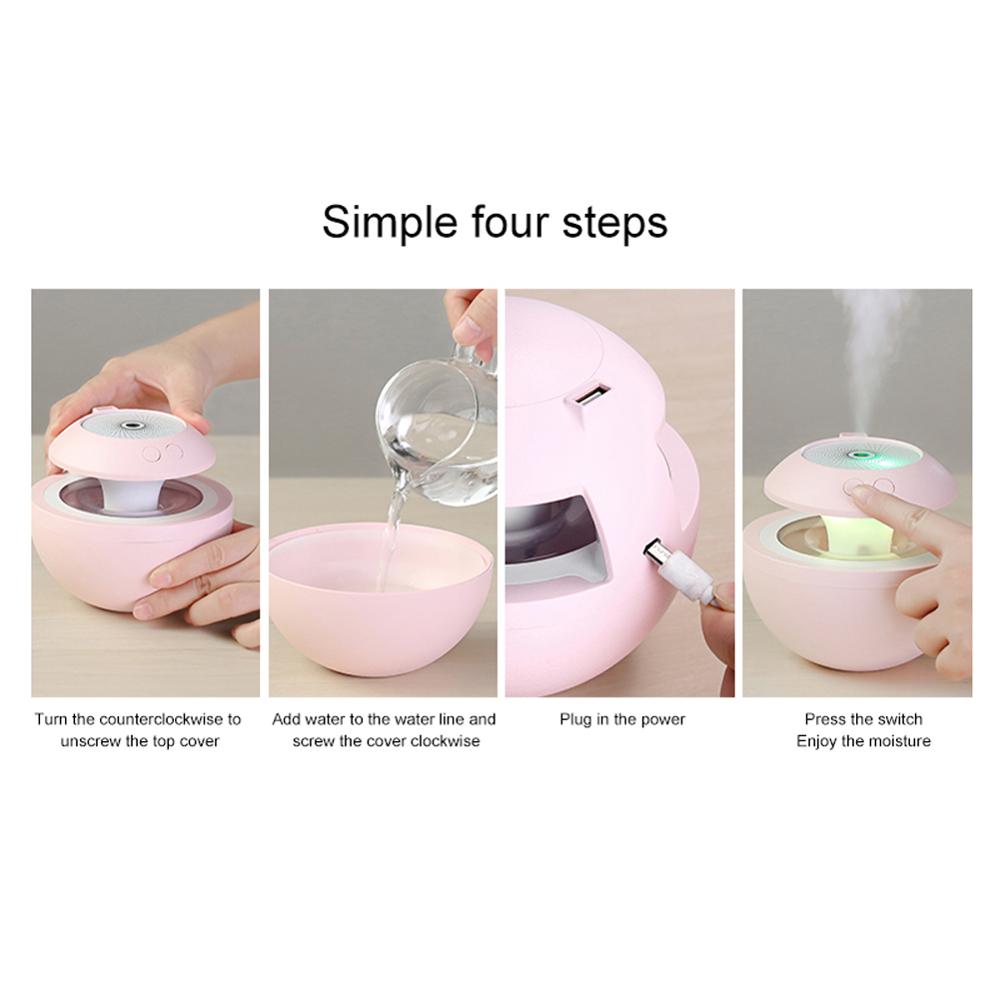 400ML Ultrasonic Air Humidifier Home Car Aroma Light Shimmer Projection Backlight 6in1 USB LED Humidifier Air Diffuser Purifier