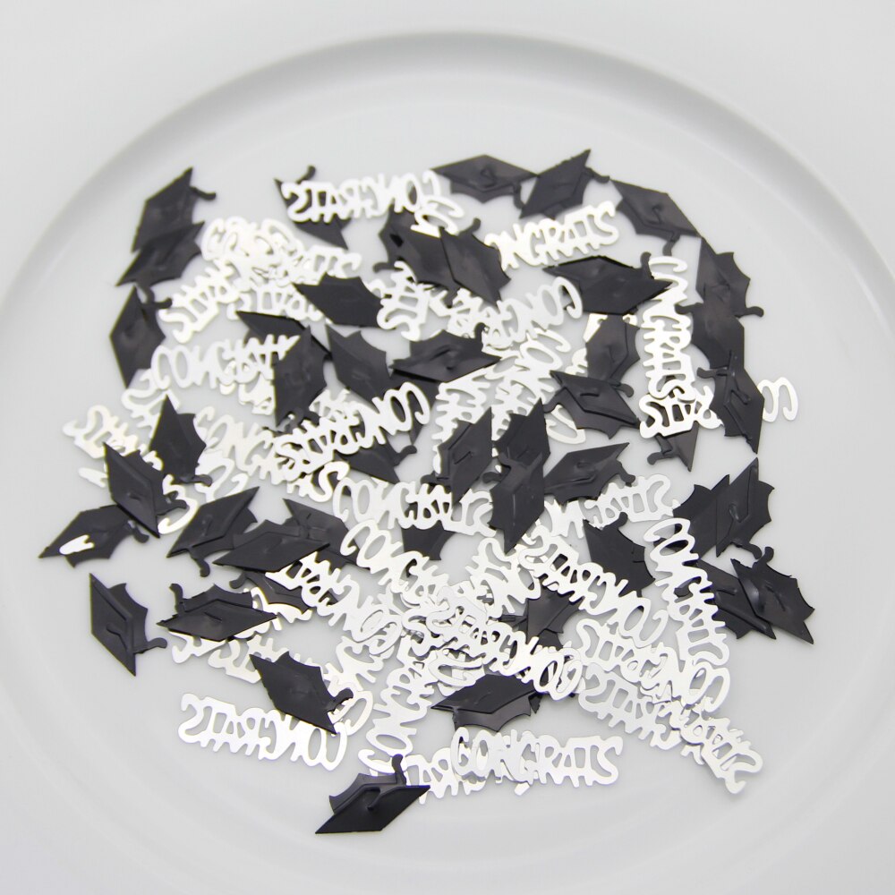 15 g/bolsa de doctorado de confeti de papel felicidades cartas mesa de papel picado para Celebración de graduación felicidades confeti
