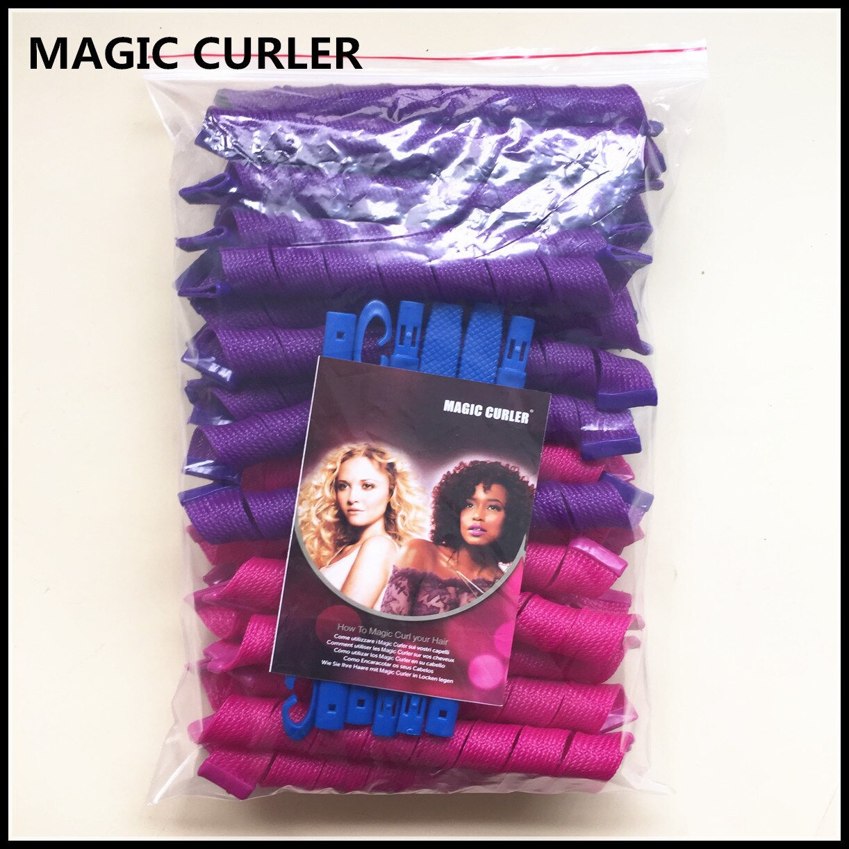 Magische krultang 55 lange magische rollen 40 stuks sets twee sets van stijltang haar krultang diy rol