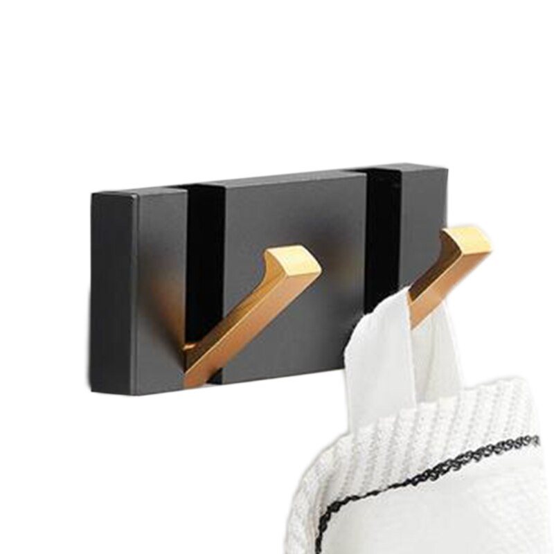 Nail-free Adhesive Hooks Bathroom Towel Hooks Strong Wall Hooks Concealed Folding Hooks for Various Scenes at Home N1HF: 2 Hooks