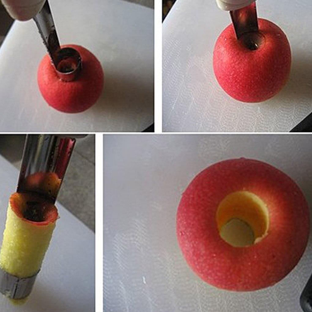 Feiqiong goed Werken Zwart Rvs Fruit Appel Peer Corer remover Snijmachines Cutter Keuken Tool
