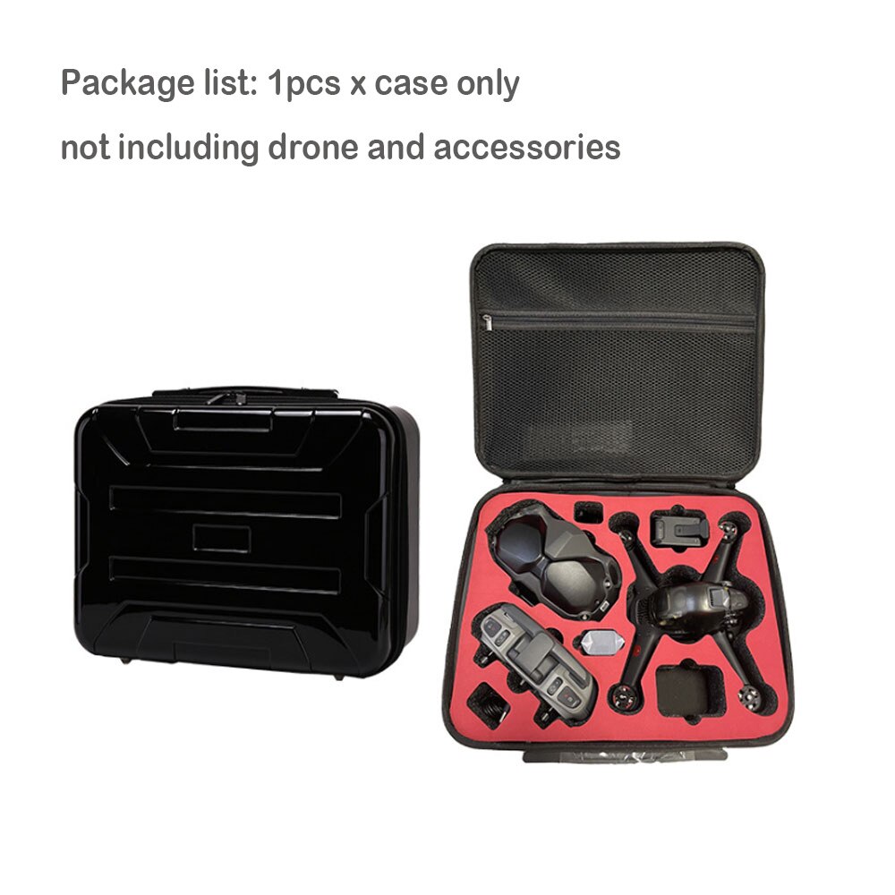 Dji Fpv Draagtas Hardshell Handheld Opbergtas Waterdichte Beschermende Doos Voor Dji Fpv Combo Drone Accessoires: Black