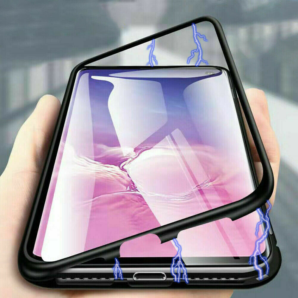 Magnetic Adsorption Metal Case For Oneplus 7 Pro 6T 6 5T Phone Case Back Tempered Glass Case Protective Case Cover Fundas