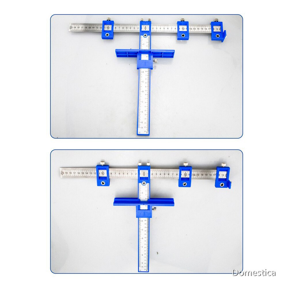 Woodworking Hole Locator Multi-functional Wood Furniture Adjustable Auxiliary Installers Hole Saw Drill Punch Locator Tools