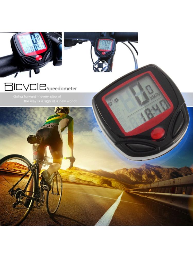 Bicycle Automatic Pulse Speed Indicator Speedometer LCD Backlight Mountain Bike