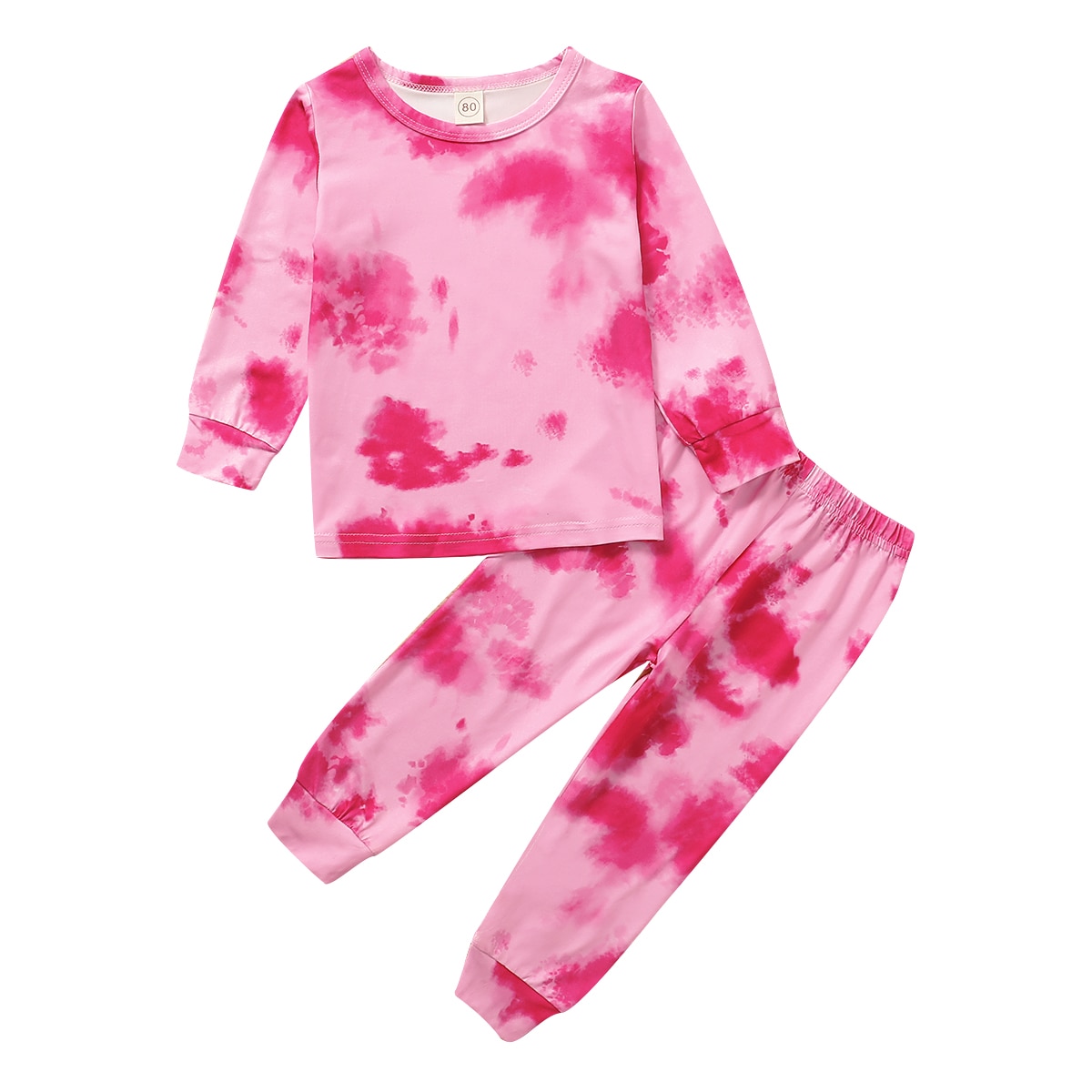 18Month-6Years Infant Kids Baby Jongens Meisjes Tie Dye Kleding Set 2 Stuks Homewear Pyjama Sets Lange Mouw Tops Broek Outfits