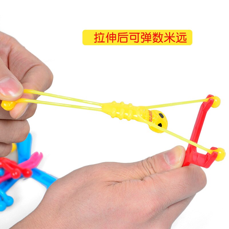 5pcs Novelty Gags & Practical Joke Toys Funny Rubber skeleton Stretchy launch Flying toys